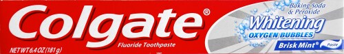 Colgate Baking Soda and Peroxide Toothpaste Perspective: top