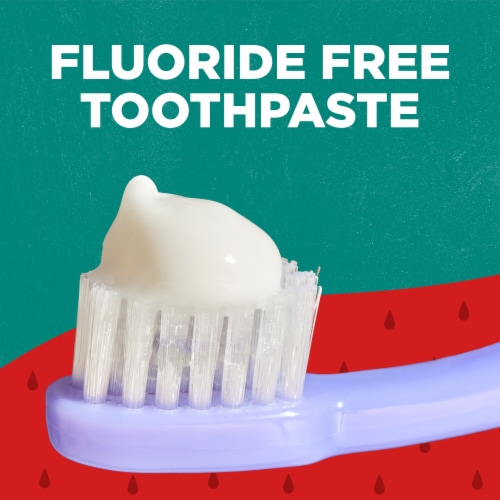 Tom's of Maine Toothpaste for Kids Fluoride-Free Natural Silly Strawberry Perspective: top
