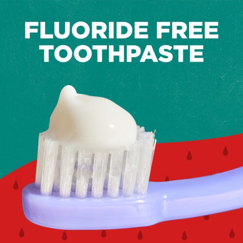 Tom's of Maine Toothpaste for Kids Fluoride-Free Natural Silly Strawberry Perspective: top
