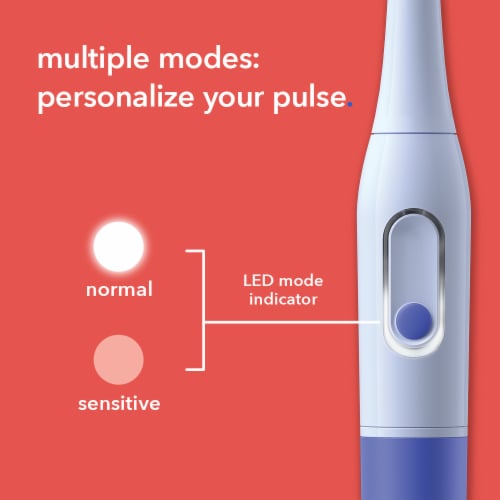 Colgate Hum Connected Smart Battery Blue Toothbrush Starter Kit Perspective: top