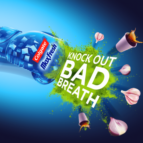 Colgate Max Fresh Knockout Mint Fusion Anticavity Fluoride Toothpaste Perspective: top