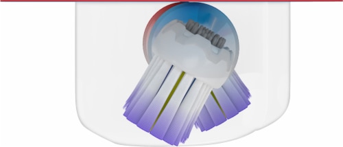 Colgate® 360 Power Battery Powered Toothbrush Replacement Head Perspective: top