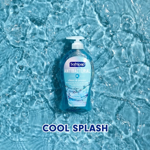 Softsoap Clean & Protect Antibacterial Liquid Hand Soap Cool Splash Hand Soap Perspective: top