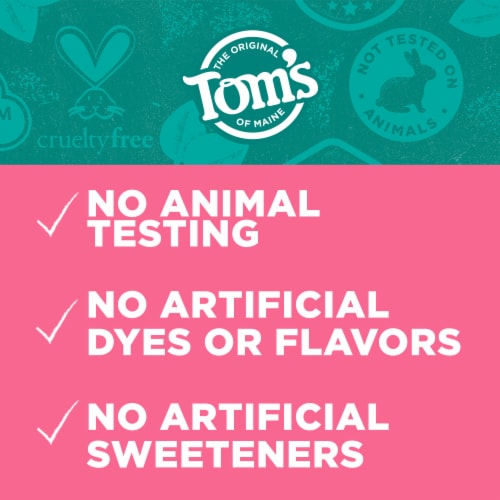 Tom's Sensitive + Whitening Soothing Mint Fluoride-Free Toothpaste Perspective: top