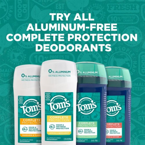 Tom's of Maine Complete Protection Aluminum-Free Natural Deodorant for Women Mandarin & Ylang Perspective: top