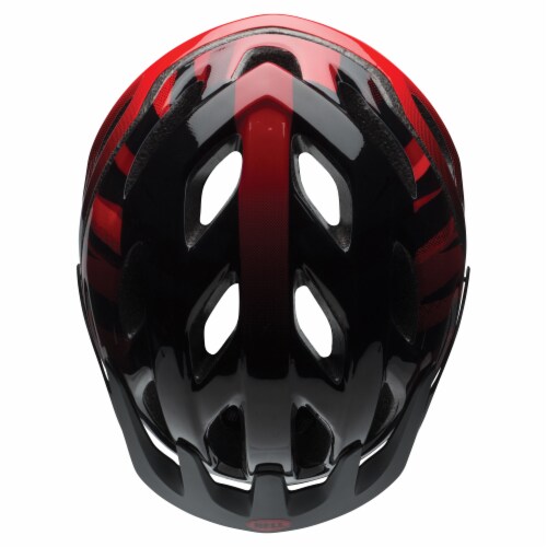 Bell Cadence Youth Bike Helmet - Black/Red Lineage Perspective: top