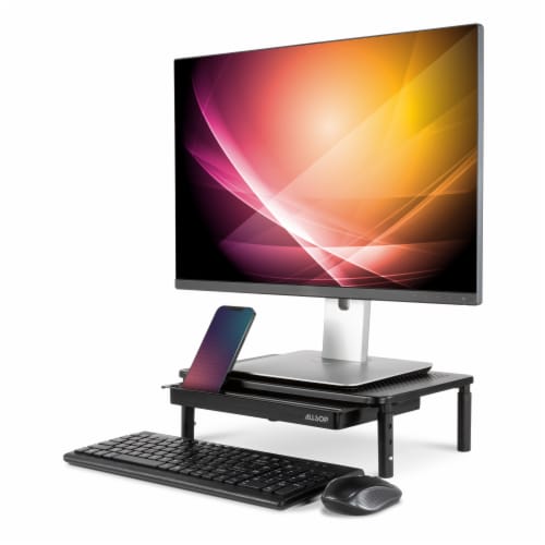 Allsop Tri-Level Adjustable Monitor Stand Perspective: top