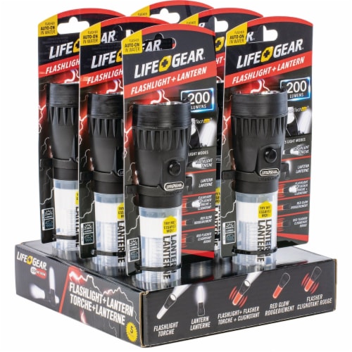 Life Gear Storm Proof AA 200 Lm. 2-In-1 LED Flashlight & Lantern 41-3744 Perspective: top