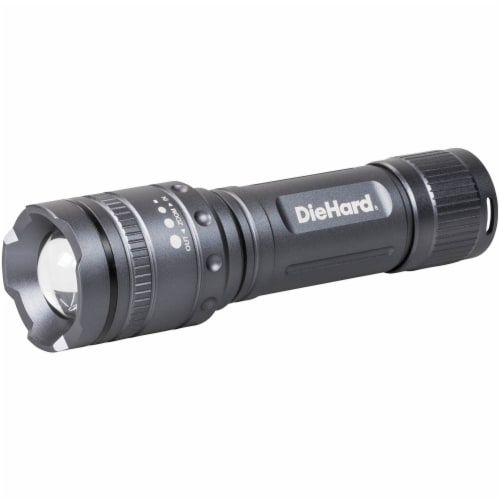 Dorcy DieHard® 600-Lumen Aluminum Twist Focus Flashlight - Black Perspective: top