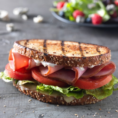 Kentucky Legend® Quarter Sliced Boneless Brown Sugar Smoked Ham Perspective: top