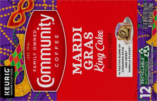 Community Coffee® Mardi Gras King Cake K-Cup Coffee Pods Perspective: top