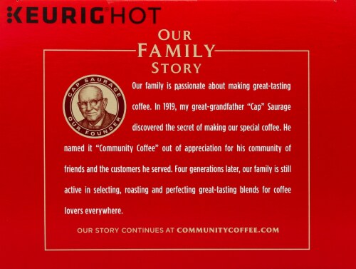 Community Coffee® Signature Blend Dark Roast K-Cup Coffee Pods Perspective: top