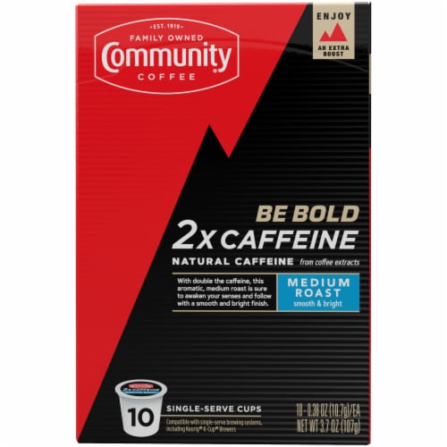 Community® Coffee Be Bold 2x Caffeine Medium Roast Coffee Single-Serve Cups Perspective: top