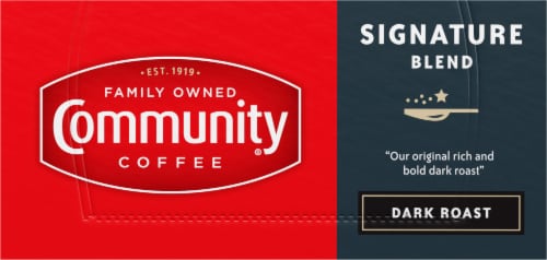 Community Coffee® Signature Blend Dark Roast Pods Perspective: top