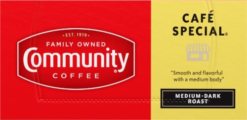 Community® Coffee Cafe Special Medium-Dark Roast Single Serve Pods Perspective: top