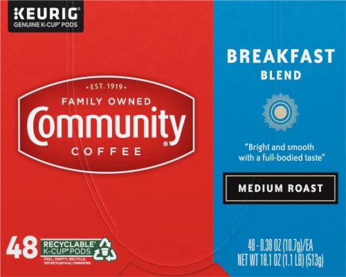 Community Coffee® Breakfast Blend Medium Roast K-Cup® Coffee Pods Perspective: top