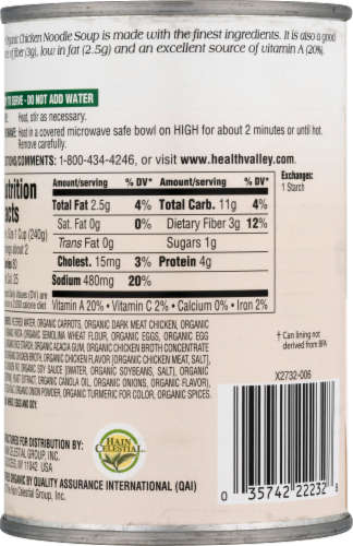 Health Valley Organic Chicken Noodle Soup Perspective: top