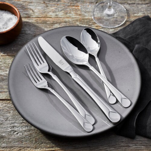 ZWILLING Provence 20-Piece 18/10 Stainless Steel Flatware Set, Silver Perspective: top