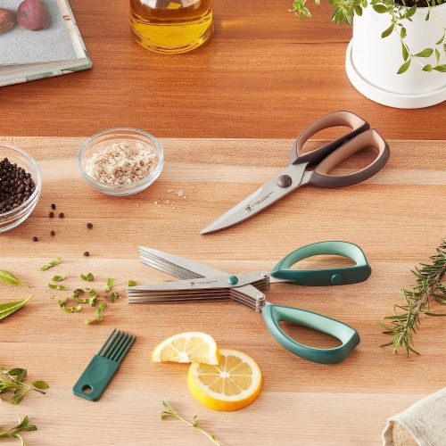 Jenaluca Herb Scissors with 5 Blades and Cover - Cool Kitchen Gadgets