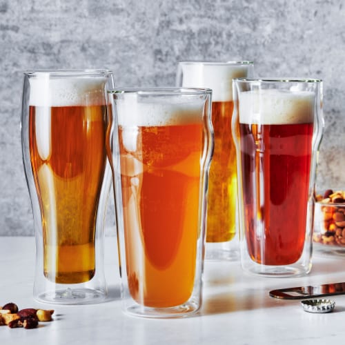 ZWILLING Sorrento 4-pc Double-Wall Pint & Pilsner Glass Set Perspective: top
