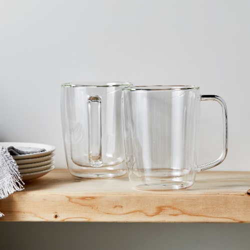 Cafe Glass Mug Set Of 2