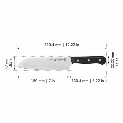 Solution 7in Santoku Knife Perspective: top
