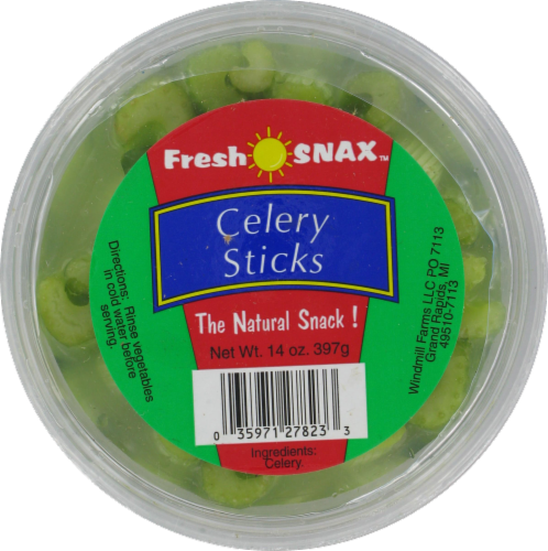 Fresh Snak Celery Sticks Perspective: top