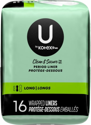 U By Kotex® Security® Lightdays® Wrapped Long Panty Liners Perspective: top