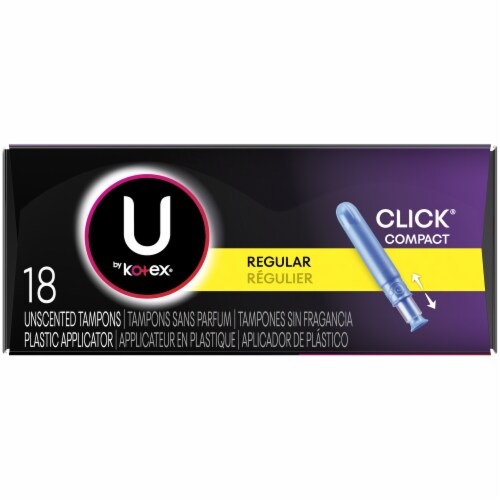 U by Kotex Click Compact Regular Absorbency Unscented Tampons Perspective: top