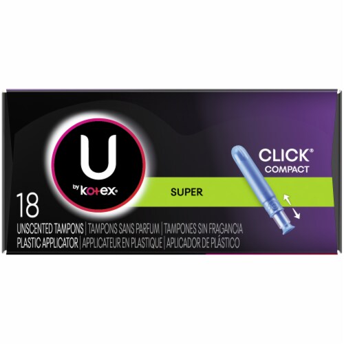 U by Kotex Click Compact Super Absorbency Unscented Tampons Perspective: top