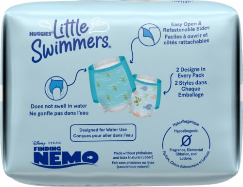 Huggies® Little Swimmers® Swim Diapers Size 3 (16-26 lbs) Perspective: top