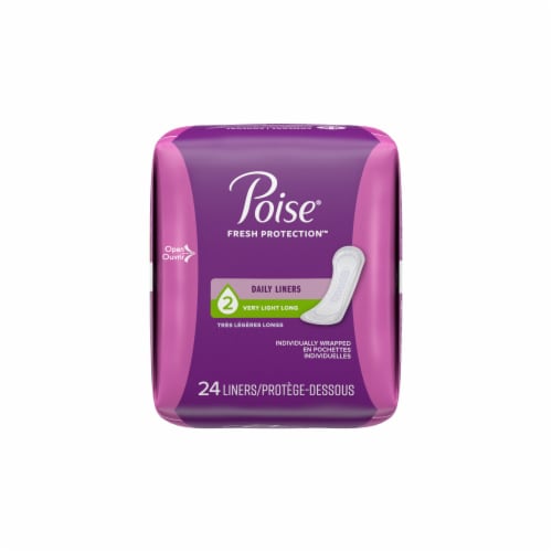 Poise® Very Light Long Length Incontinence Panty Liners, 24 ct - Fred Meyer