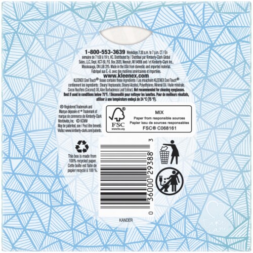 Kleenex® Cool Touch® Facial Tissues Perspective: top