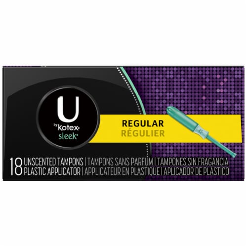 U by Kotex Sleek Regular Unscented Tampons, 18 ct Kroger