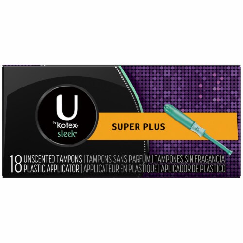 U by Kotex Sleek Super Plus Unscented Tampons Perspective: top