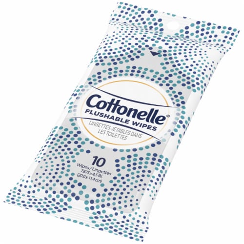 Cottonelle Flushable Wet Wipes Perspective: top