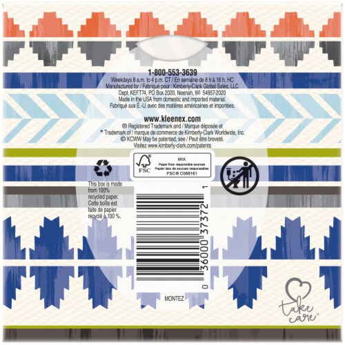 Kleenex® Expressions® Facial Tissue Cube Box Perspective: top