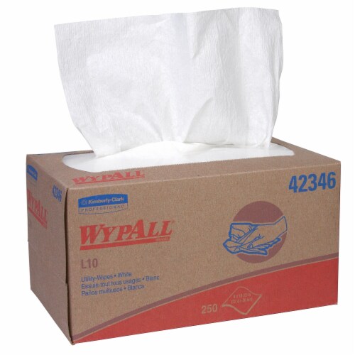 WypAll L10 Single Fold Utility Wipes Perspective: top