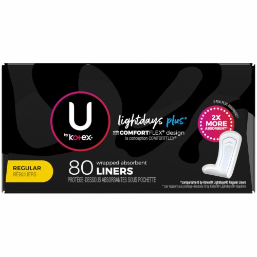 U by Kotex Curves Regular Liners Perspective: top