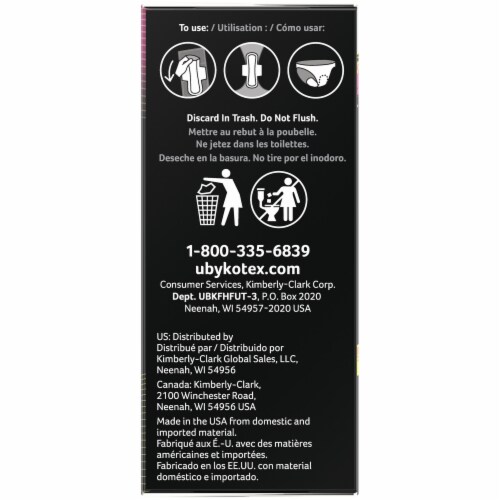 U by Kotex Fitness Ultra Thin Heavy Flow Pads Perspective: top