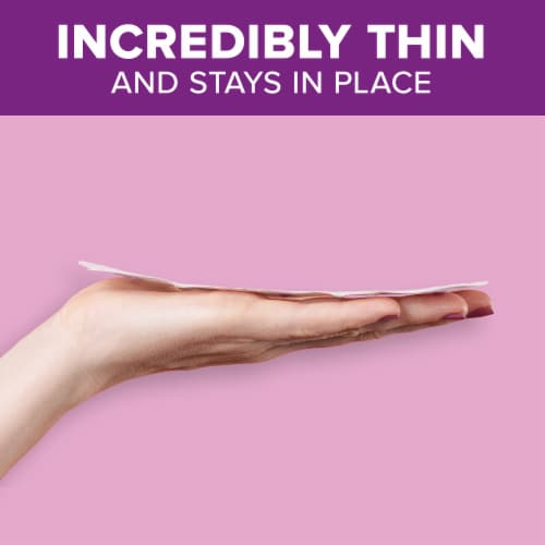 Poise Daily Microliners Incontinence Panty Liners 1 Drop Lightest Long Pantiliners Perspective: top