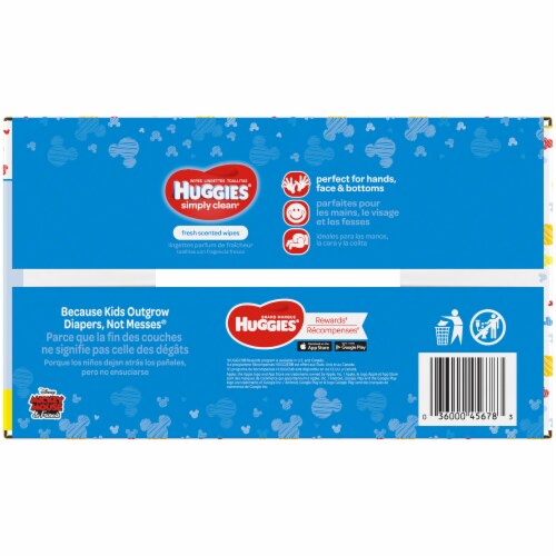 Huggies Simply Clean Fresh Scent Baby Wipes Flip-Top Packs, 3 pk / 64 ct -  Kroger