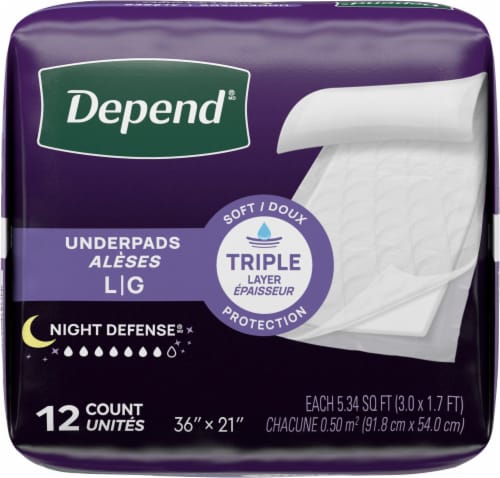 Depend® Night Defense™ Underpads Perspective: top