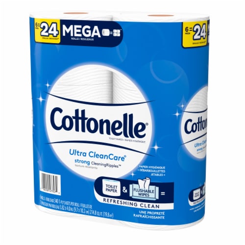 Cottonelle® Ultra CleanCare Mega Roll Toilet Paper, 6 rolls Pay Less
