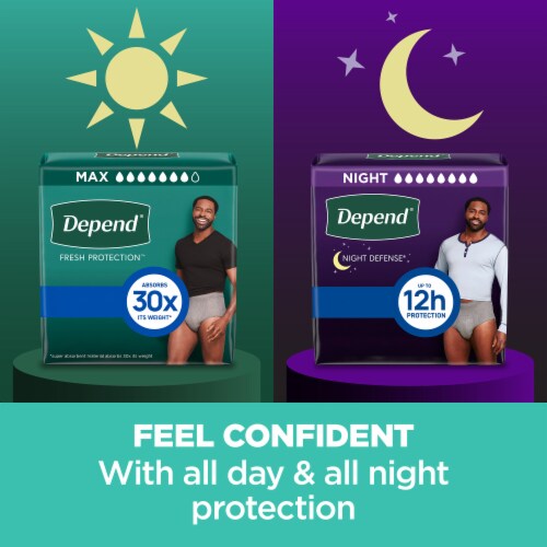 Depend Adult Incontinence Underwear Fresh Protection for Men, Size XL Perspective: top