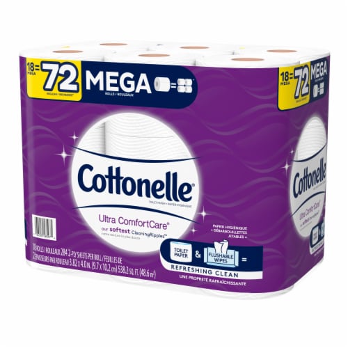 Cottonelle Ultra ComfortCare Mega Roll Toilet Paper Perspective: top
