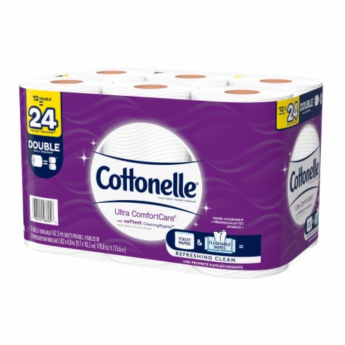 Cottonelle® Ultra ComfortCare® Double Roll Toilet Paper Perspective: top