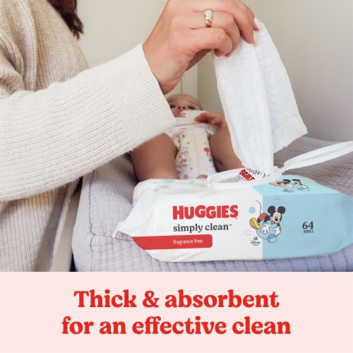 Huggies Simply Clean Unscented Baby Wipes Perspective: top
