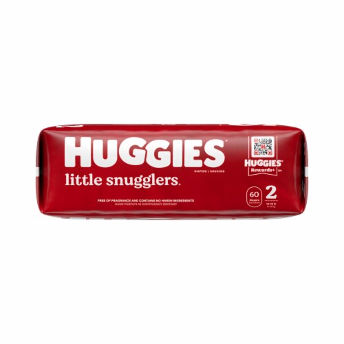Huggies Little Snugglers Baby Diapers, Size 2 (12-18 lbs) Perspective: top