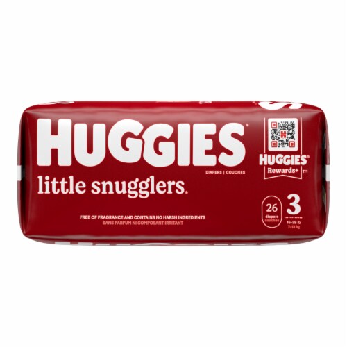 Huggies Little Snugglers Size 3 Baby Diapers Perspective: top